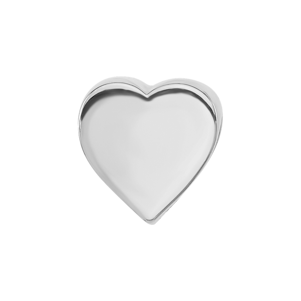 Sterling Silver Reflections Heart Shape Bead