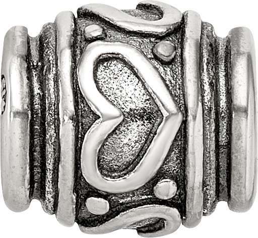Sterling Silver Reflections Heart Bead Size: 8.18MM X 8.18MM