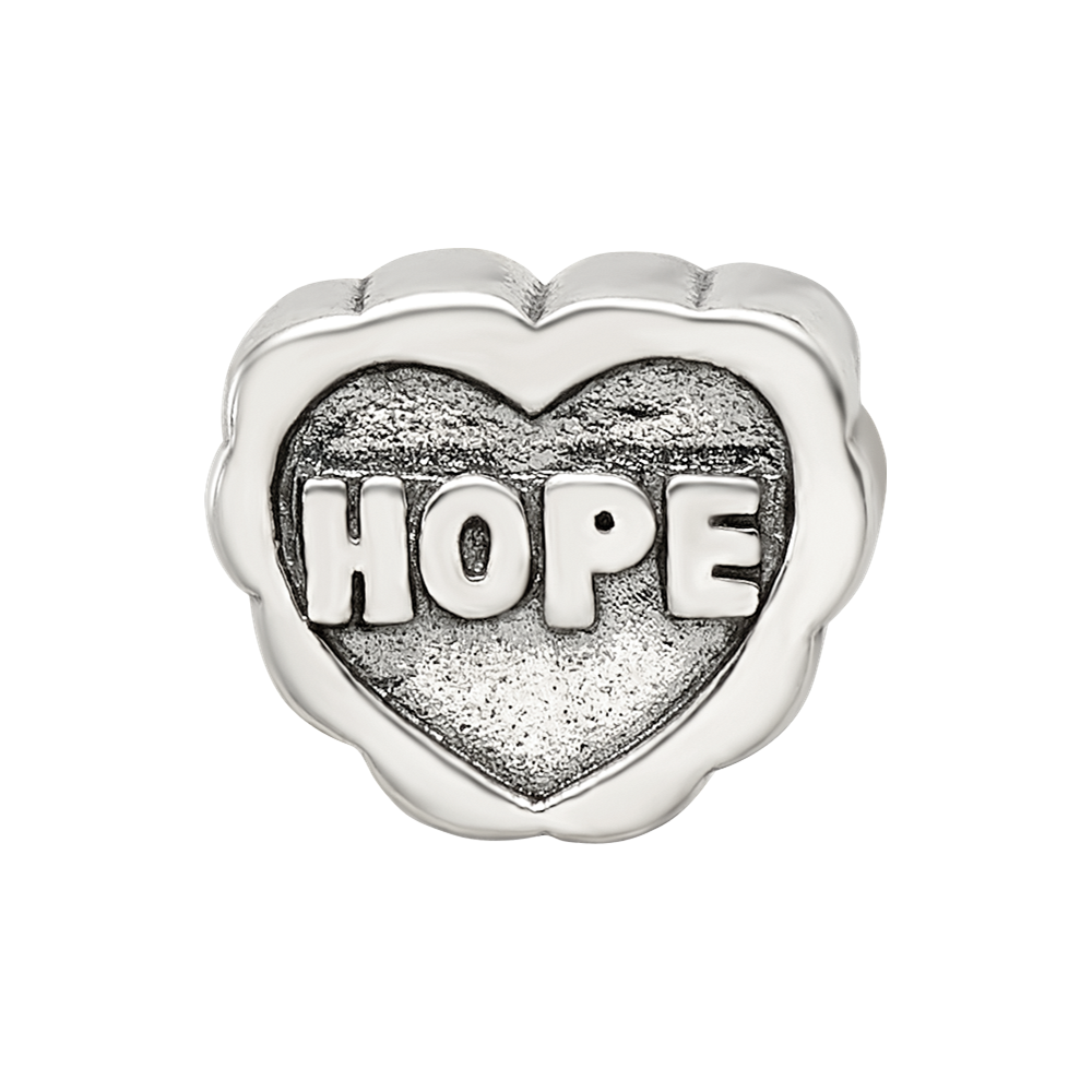 Sterling Silver Reflections Hope Heart Bead