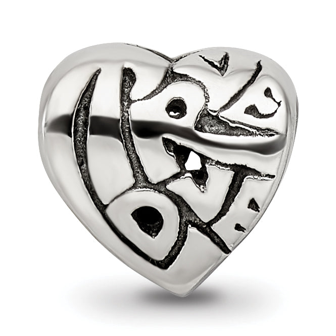 Sterling Silver Reflections True Love Bead Size: 8.18MM X 8.18MM