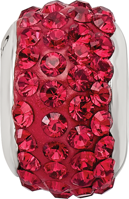 Sterling Silver Reflections Scarlet Full Preciosa Crystal Bead Size: 12.73MM X 8.18MM