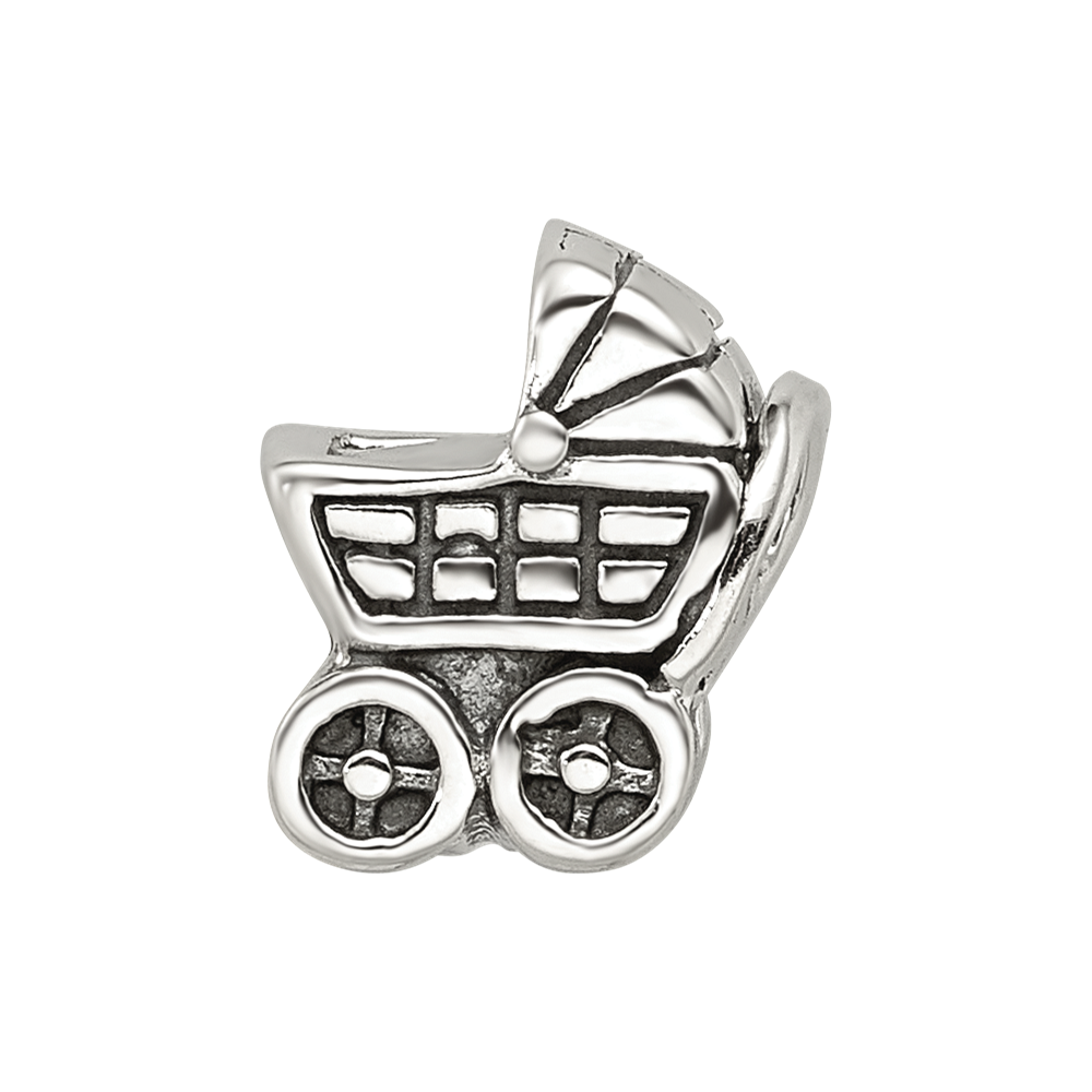 Sterling Silver Reflections Baby Carriage Bead