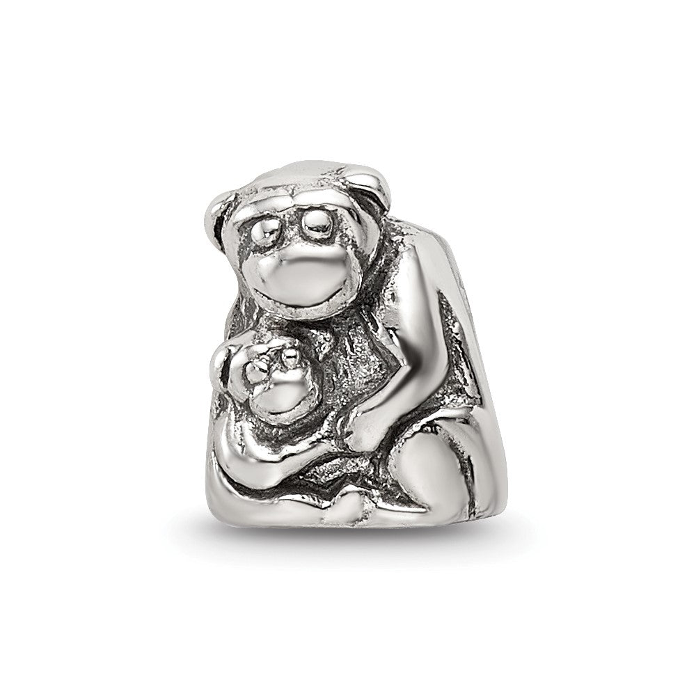 Sterling Silver Reflections Mama & Baby Monkey Bead