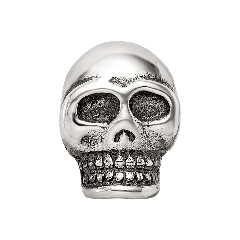 Sterling Silver Reflections Skull Bead