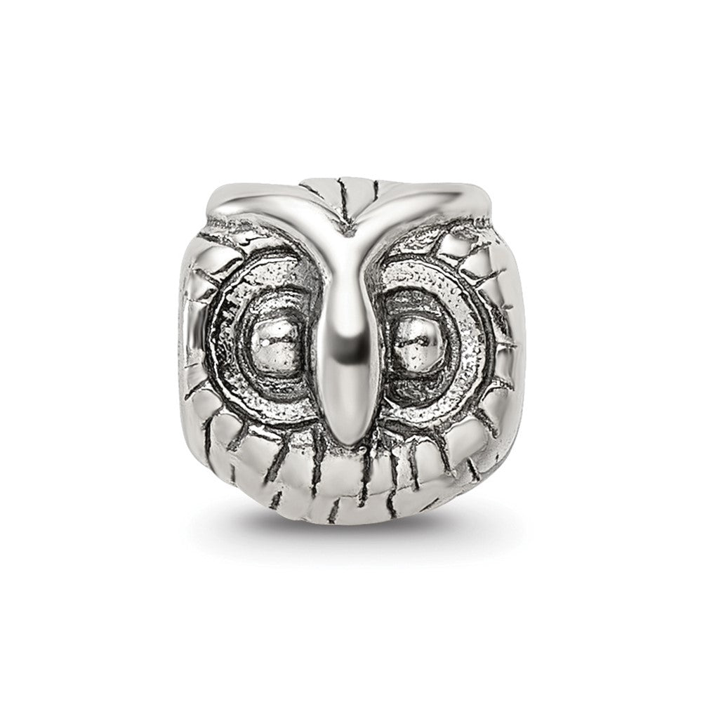 Sterling Silver Reflections Owl Head Bead
