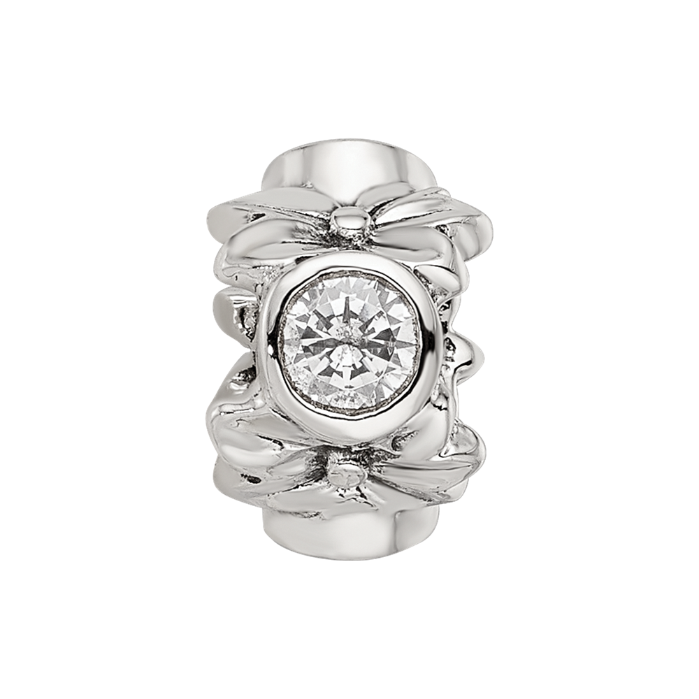 Sterling Silver Reflections CZ Bead