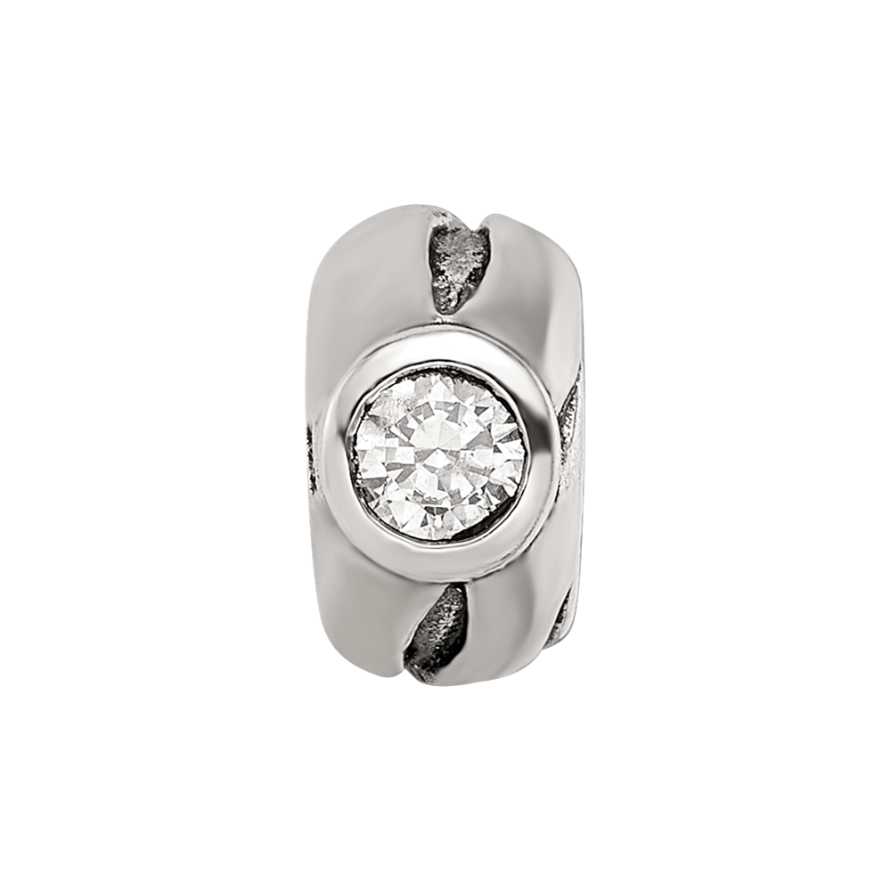 Sterling Silver Reflections CZ Bead