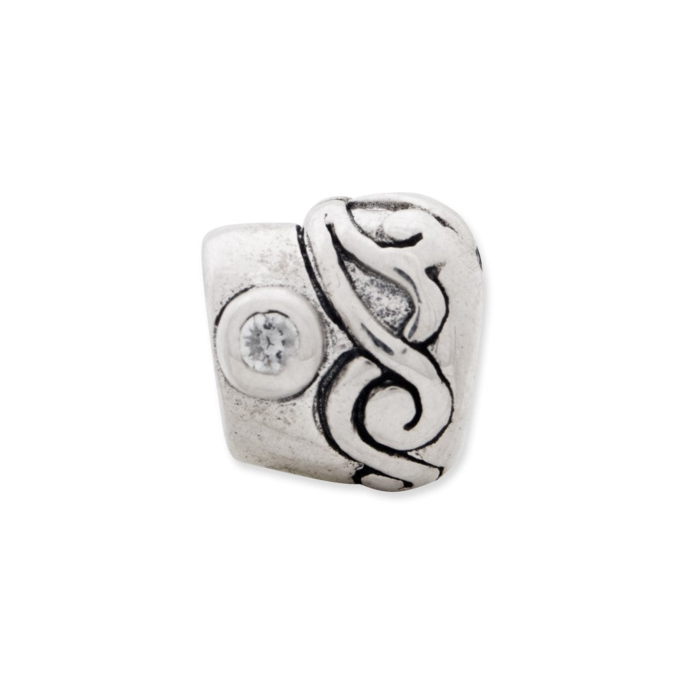 Sterling Silver Reflections CZ Bead