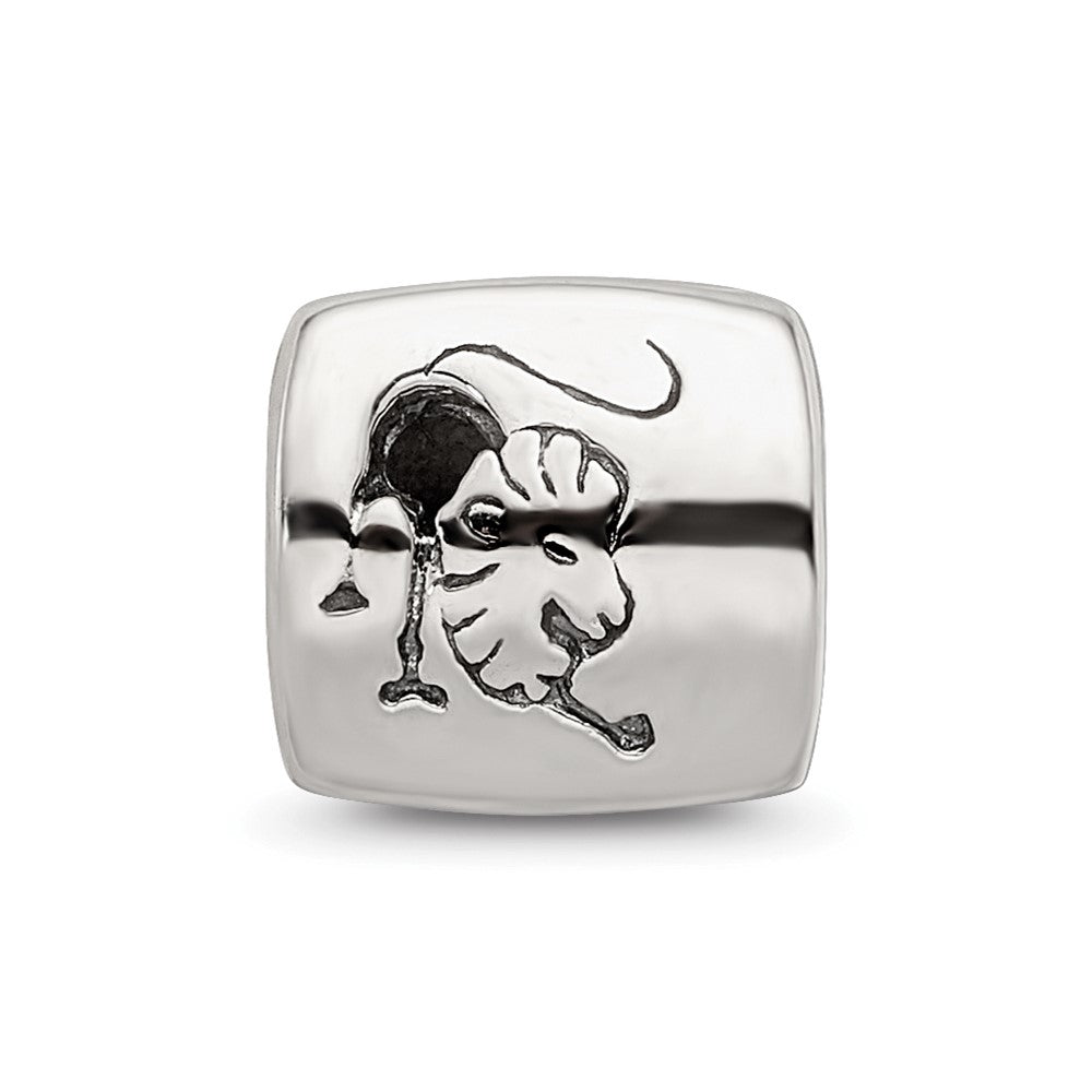 Sterling Silver Reflections Leo Zodiac Antiqued Bead