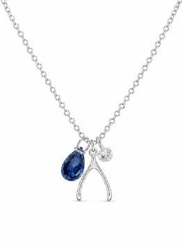 925 Sterling Silver Polished Wishbone Necklace