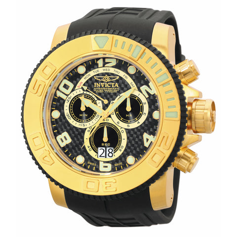 Invicta Men's 0415 Sea Hunter Quartz Chronograph Black Dial Watch