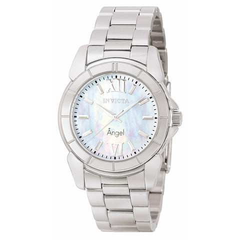 Invicta Women's 0458 Angel Quartz 3 Hand White Dial Watch