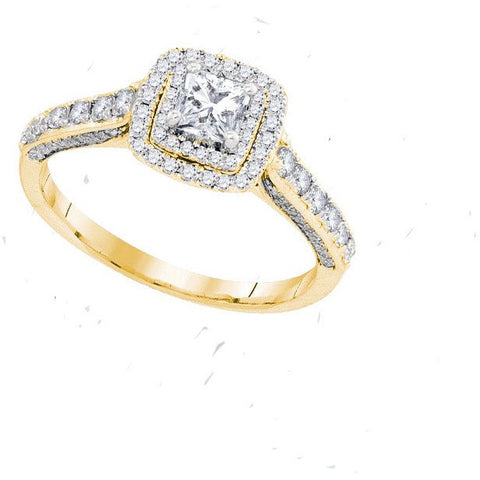 14kt Yellow Gold Womens Princess Diamond Solitaire Bridal Wedding Engagement Ring 1.00 Cttw Size 10 (Certified) 109685 - shirin-diamonds