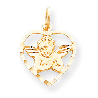 10k ANGEL HEART CHARM 10C511 - shirin-diamonds