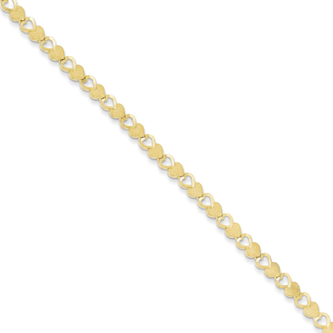 10k Heart Bracelet 10DC20 - shirin-diamonds