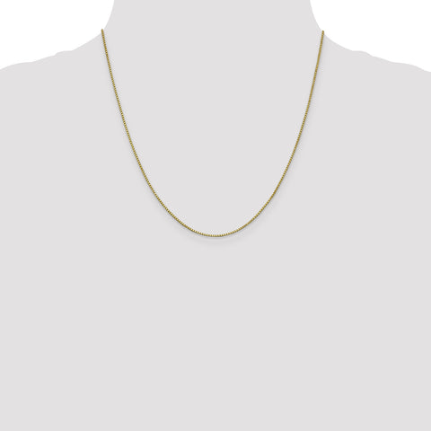 10K 1 mm Box Chain (Weight: 3.65 Grams, Length: 20 Inches)