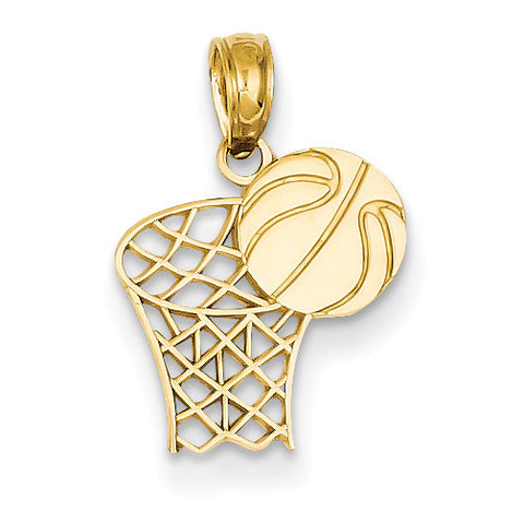 14k Basketball Hoop and Ball Penda C3777 - shirin-diamonds