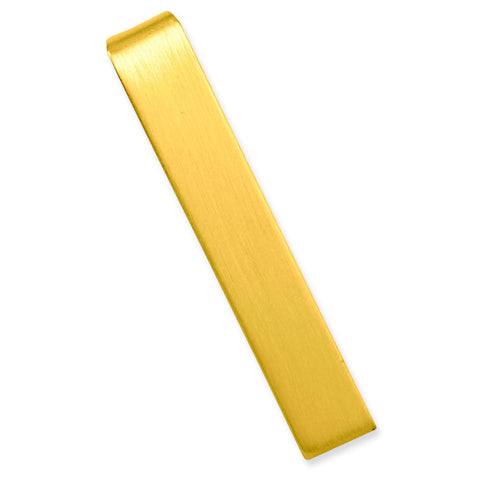 Gold-plated Satin Tie Bar GP3782 - shirin-diamonds
