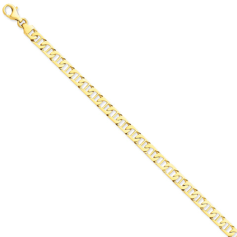 14k 6.5mm Hand-polished Fancy Anchor Link Bracelet LK678 - shirin-diamonds