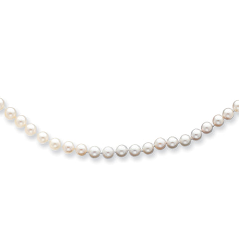 14k 5-6mm Round White Saltwater Akoya Cultured Pearl Bracelet PL50AA - shirin-diamonds