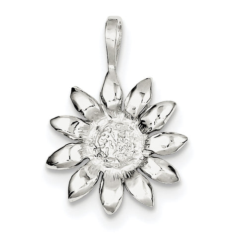 Sterling Silver Sunflower Pendant QC3158 - shirin-diamonds