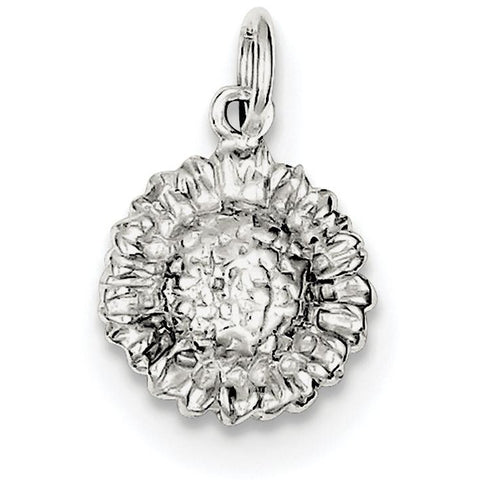 Sterling Silver Sunflower Charm QC3160 - shirin-diamonds