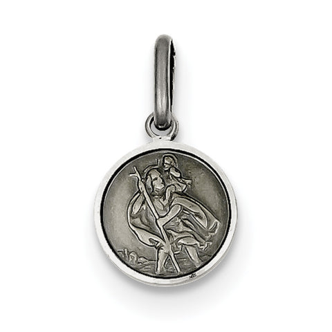 Sterling Silver St. Christopher Medal QC3537 - shirin-diamonds