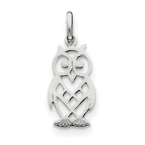 Sterling Silver Owl Charm QC4051 - shirin-diamonds