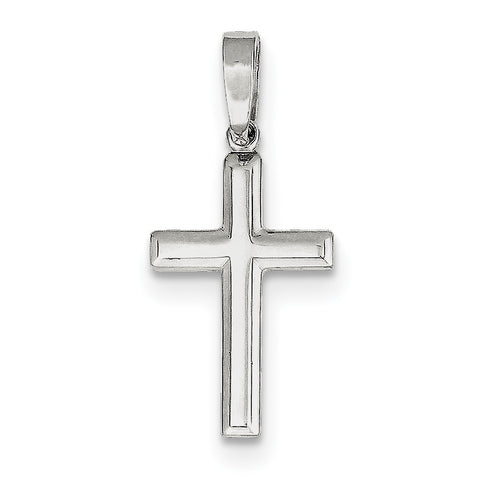 Sterling Silver Polished Cross Pendant QC7289 - shirin-diamonds