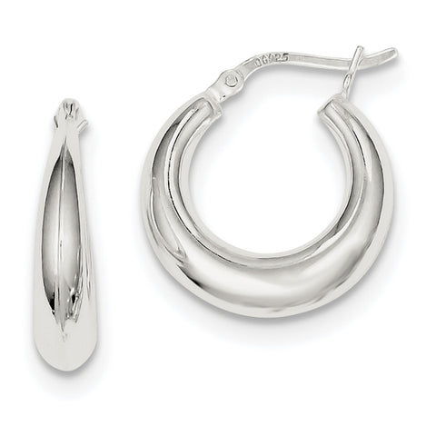 Sterling Silver Polished Hoop Earrings QE1996 - shirin-diamonds
