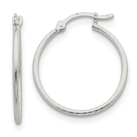 Sterling Silver  Hoop Earrings QE4634 - shirin-diamonds
