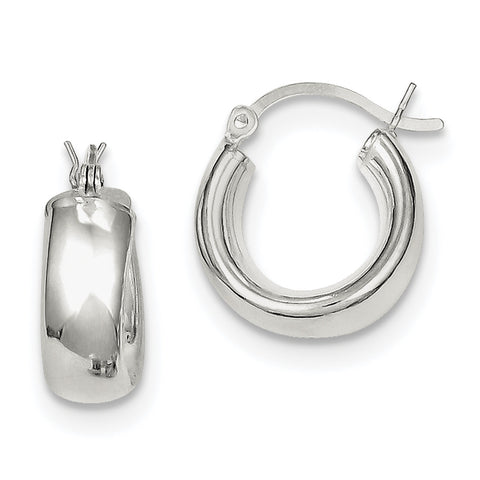 Sterling Silver Hoop Earrings QE6635 - shirin-diamonds