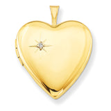 1/20 Gold Filled 20mm Diamond Heart Locket QLS275 - shirin-diamonds