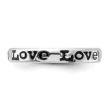 Sterling Silver Stackable Expressions Polished Enameled Love Ring