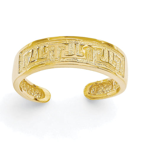 14k Greek Key Toe Ring - shirin-diamonds