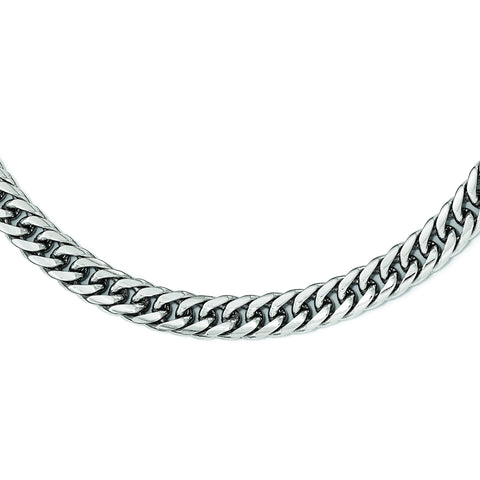 Stainless Steel Polished 24in Double Curb Chain Necklace SRN1967 - shirin-diamonds
