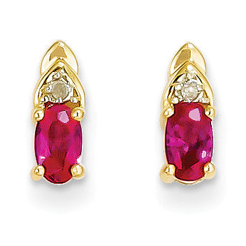 14K Diamond & Ruby Earrings XBS275 - shirin-diamonds