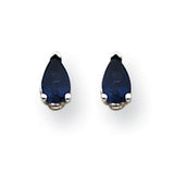 14k White Gold Sapphire Earrings XE78WS-B - shirin-diamonds