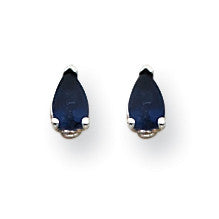 14k White Gold Sapphire Earrings XE78WS-B - shirin-diamonds