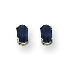 14k White Gold Sapphire Earrings XE85WS-B - shirin-diamonds