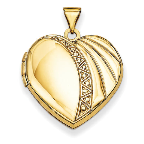 14k 21mm Heart Locket XL651 - shirin-diamonds
