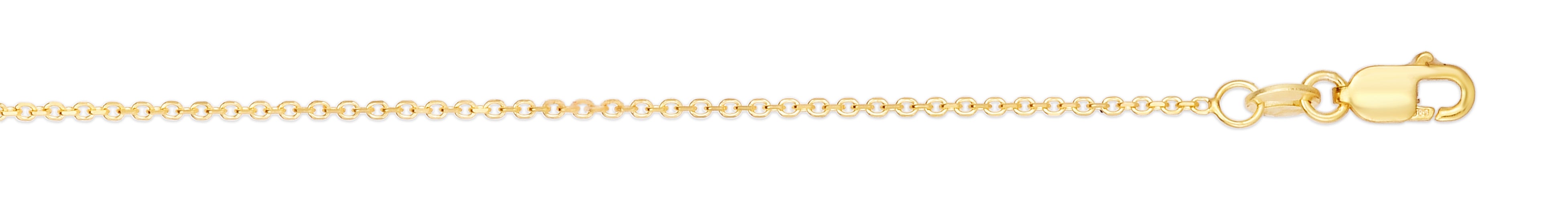 10K Yellow Gold 0.87mm Diamond Cut Cable 20" Chain with Lobster Lock