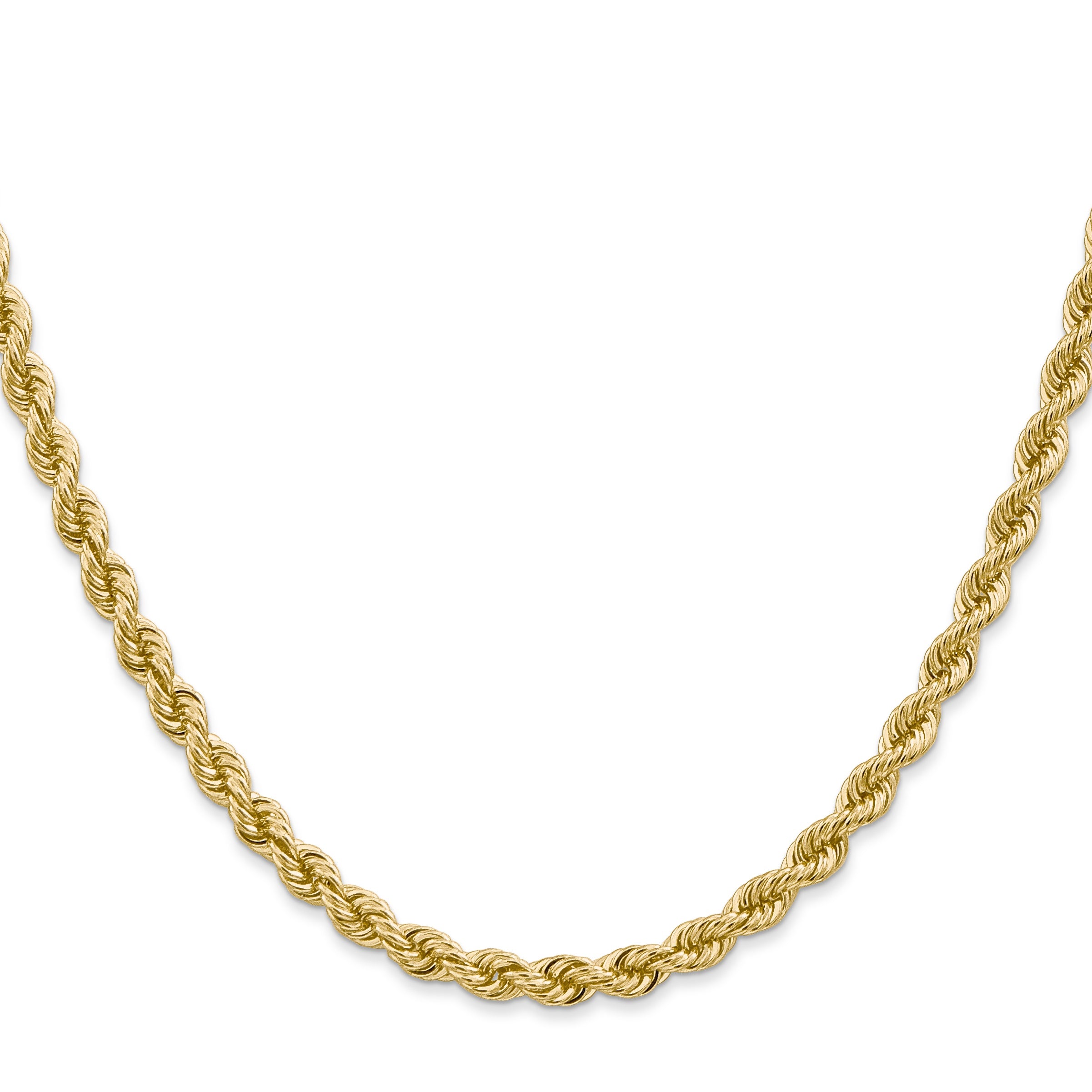 10KT Hollow Yellow Gold 5 MM Rope Chain