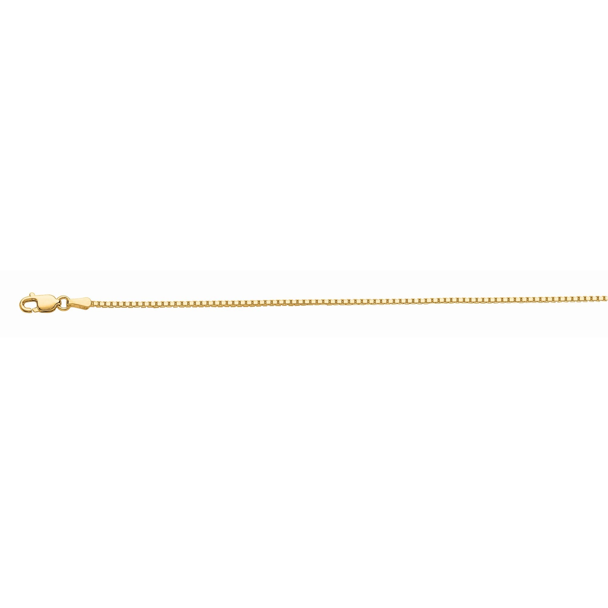 10K Yellow Gold 1.2mm Octagonal Box 22" Chain with Lobster Lock