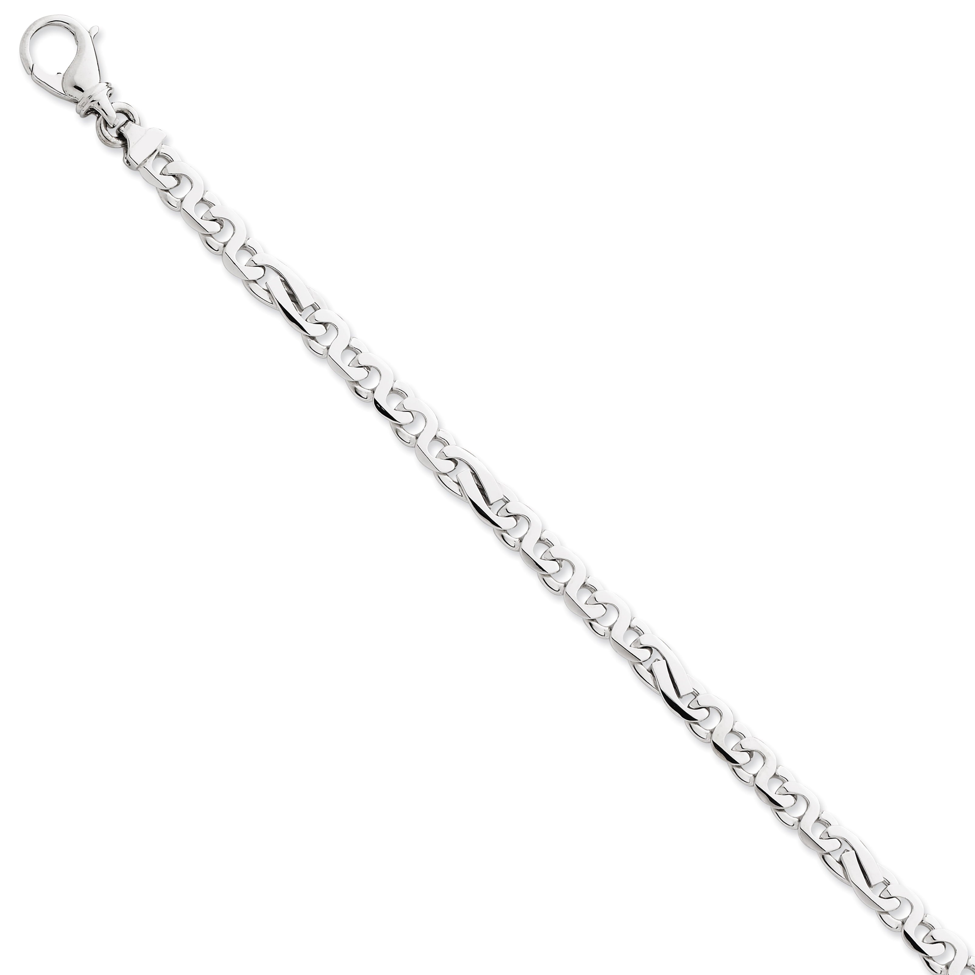 14K White Gold 20 Inch 5.8Mm Hand Polished Fancy Link With Fancy Lobster Clasp Chain