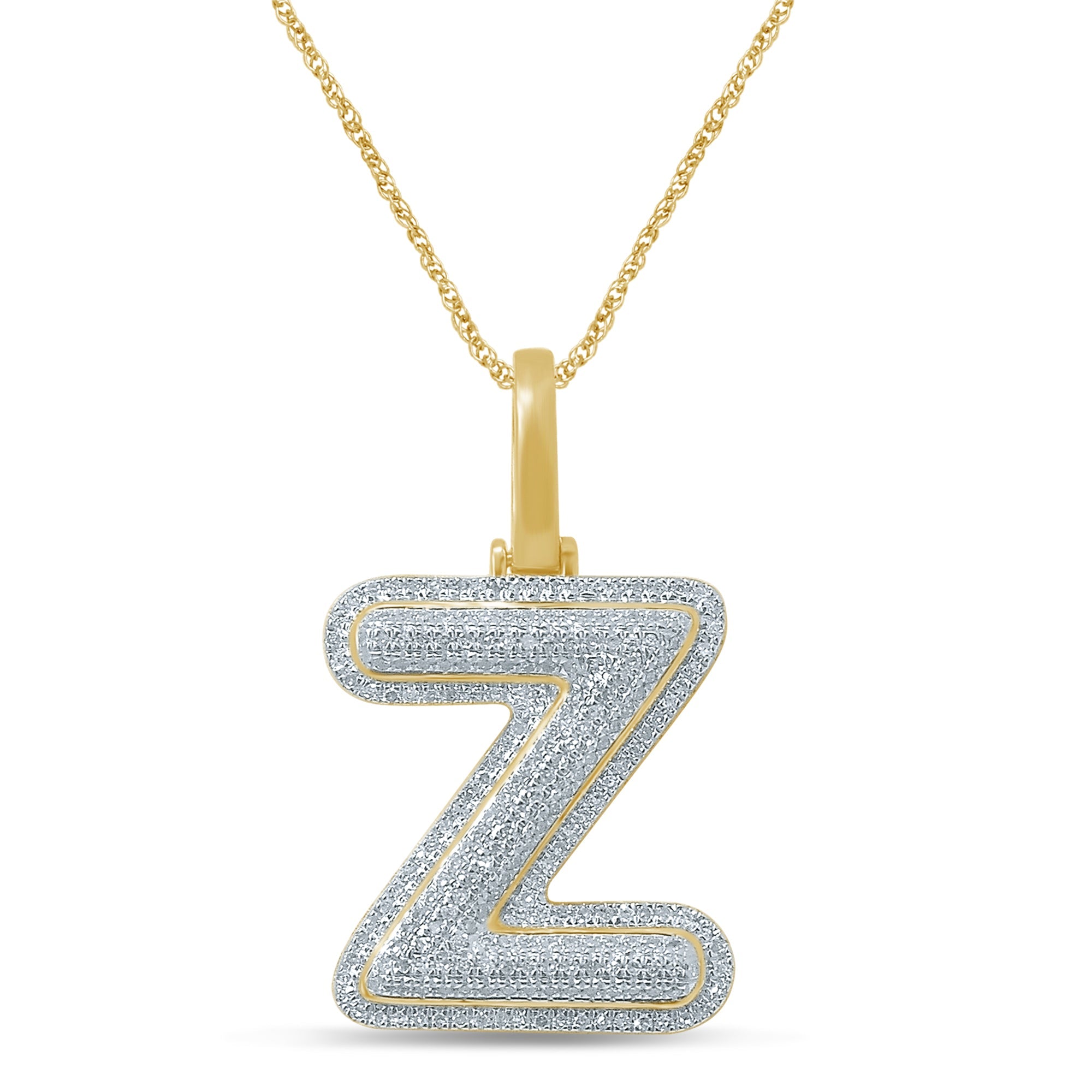 10K Yellow 0.42-0.51Ct D-Bubble Letter  Z