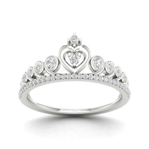 14K White 0.25Ct D-Ladies Rings