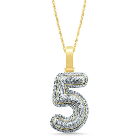 10K Yellow 0.34 - 0.39Ct D-Bubble Initial 5