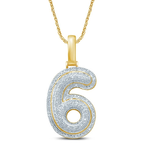 10K Yellow 0.33-0.38Ct D-Bubble Initial 6