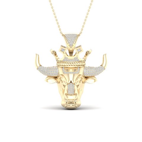 10K Yellow 0.50Ct D-Bull Head